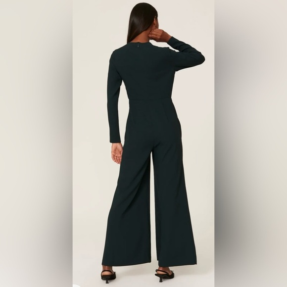 Adam Lippes- Elegant Dark Green Wide Leg Jumpsuit. Size 12 - Picture 3 of 15